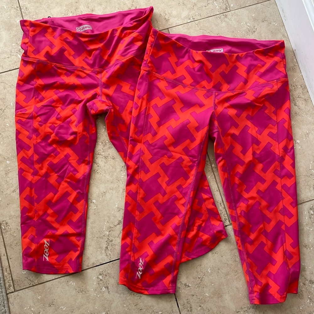 2 Pairs Excellent Condition Zoot Run Capris